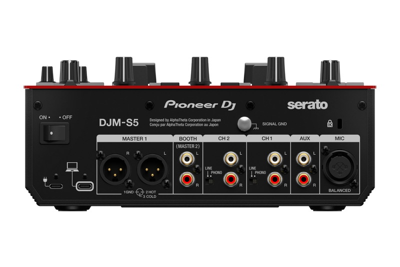 美品 Pioneer DJ DJM-S5 Serato DJ対応 グロスレッドカラーのSerato DJ Pro対応2ch DJミキサー「DJM-S5